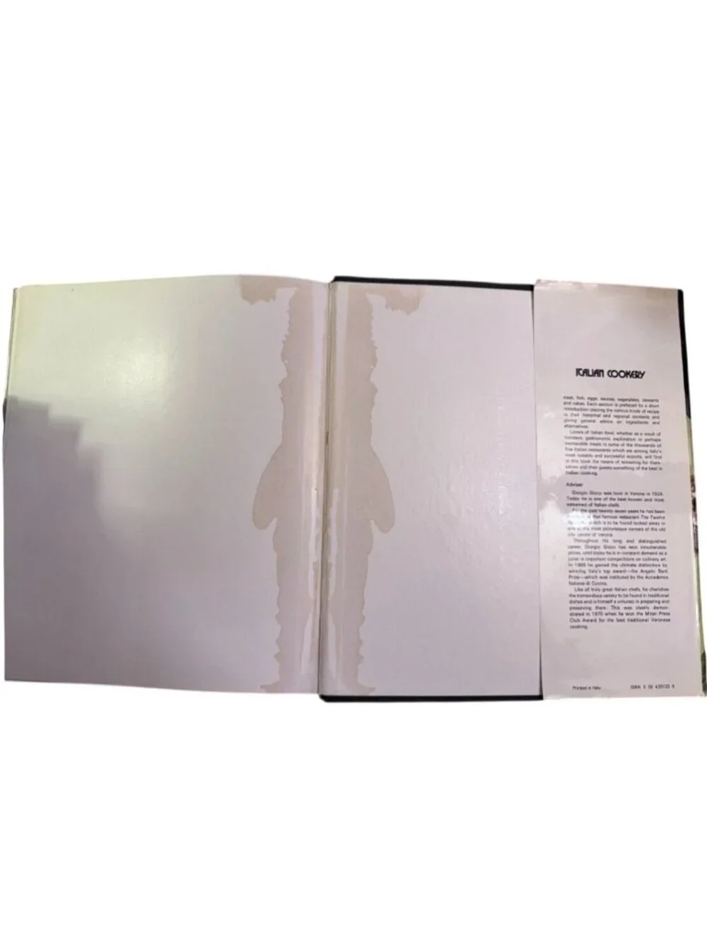 Italian Cookery Hardcover Book By Collins 1973 1st Edition Vintage